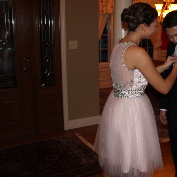 Short Pink Formal Dress - Picture 3 of 4